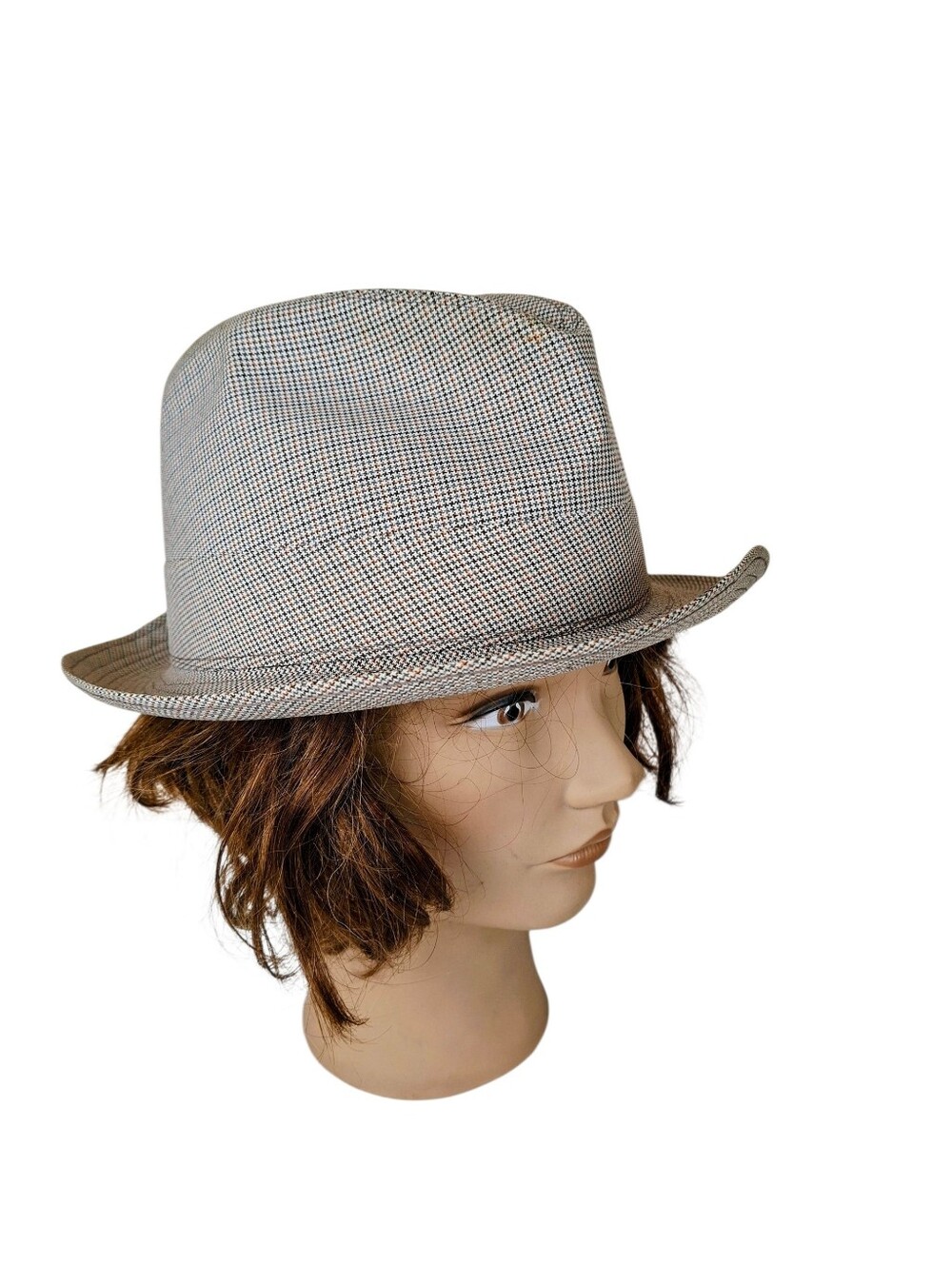 Vintage Biltmore Unisex Plaid Fedora Hat Size Large Made In Canada